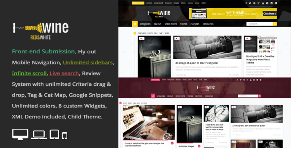 Wine Masonry - Review & Front-end Submission WordPress Theme Logo