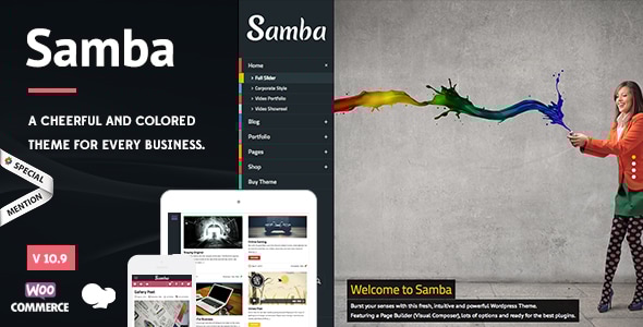 Samba - Colorful WordPress Theme Logo