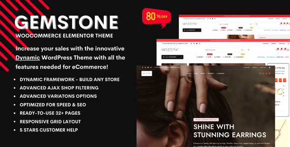 Gemstone - Jewelry Store eCommerce Elementor WooCommerce Theme Logo